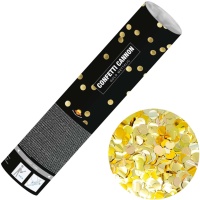Canhão de confettis dourado de 40 cm.
