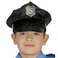 Chapéu de polícia infantil preto