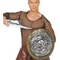 Escudo e espada de gladiador