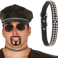 Colar preto com strass