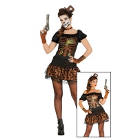 Fato de esqueleto steampunk para mulher