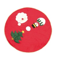 Suporte para árvore de Natal com motivos natalícios 90 cm