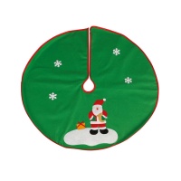 Suporte para árvore verde com o Pai Natal 90 cm