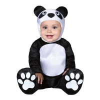 Fato de urso panda para bebé