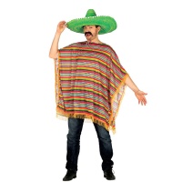 Poncho mexicano tradicional para homem