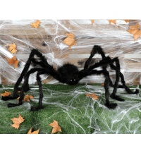 Aranha preta gigante com luz - 1,50 m