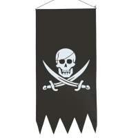 Pendente negro de pirata com caveira - 43 x 86 cm