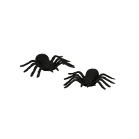 Aranhas de veludo decorativas de 10 cm - 2 unidades