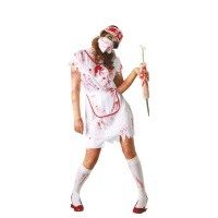 Fato de enfermeira psiquiátrica zombie