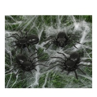 Aranhas pretas 10 cm - 4 unidades