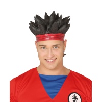 Cabeleira de látex de Son Goku