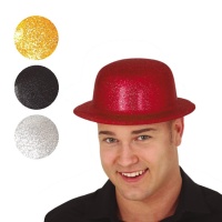 Chapéu de coco de plástico com purpurina - 55 cm
