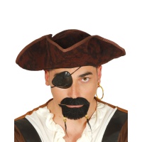 Chapéu de pirata em tecido - 57 cm