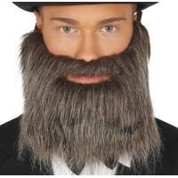 Barba grisalha com elástico para homem