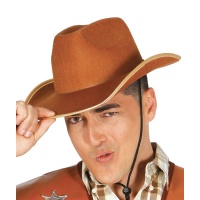 Chapéu de cowboy castanho - 58 cm