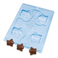 Molde para dois fantasmas de chocolate de 19 x 24 x 3 cm - 4 cavidades