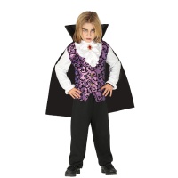 Fato de Vampiro Lilás e Preto para crianças