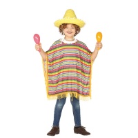 Poncho tradicional mexicano para crianças