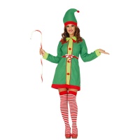 Disfarce de elfo de Natal para mulher