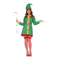Fato de duende de Natal para mulher