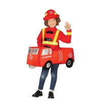 Fantasia de carro de bombeiros para crianças