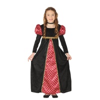 Fato de rainha medieval elegante para rapariga