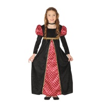 Fato de rainha medieval elegante para menina