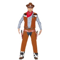 Fato de cowboy ocidental de cowboy para homem