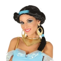 Peruca Princesa Jasmine para Adultos