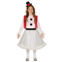 Fato de boneco de neve com chapéu para menina