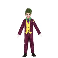 Disfarce elegante de palhaço Joker infantil