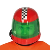 Capacete de piloto de corridas vermelho - 56 cm