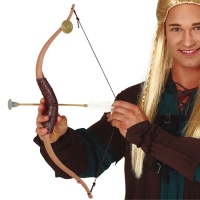Arco e flechas com efeito madeira - 58 cm