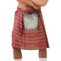 Kilt escocês com bolso de pelo