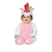 Fato de unicórnio cor-de-rosa para bebé