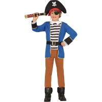Fato de capitão pirata azul para crianças