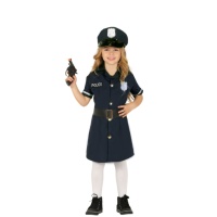 Fato de polícia com vestido para rapariga