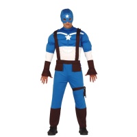 Fato Mascarado de Capitão Azul para homem