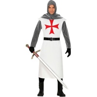 Fato de Cavaleiro Medieval Branco para homem