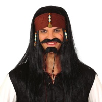 Peruca de pirata com lenço