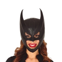 Máscara de super-herói preta feita de espuma preta