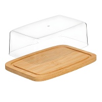 Manteigueira de bambu 19 x 12,6 x 6,2 cm
