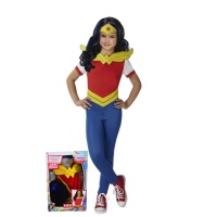 Fato de Mulher Maravilha das Super Hero Girls para meninas