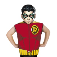 Fato de Robin com t-shirt e máscara para criança