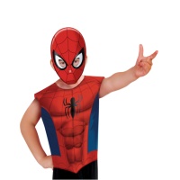 Fato de Homem-Aranha com t-shirt e máscara para criança