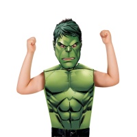 Disfarce de Hulk com camisola e máscara para menino