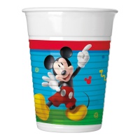 Copos Mickey azul de 200 ml - 8 unidades