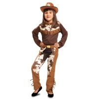 Fato de cowboy de rodeio para menina