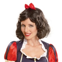 Peruca Branca de Neve para mulher