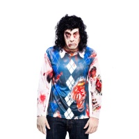 T-Shirt com estampado de zombie para adulto